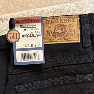 Vintage Bugle Boy, boys Jean Relaxed Fit Jeans in Deep Black